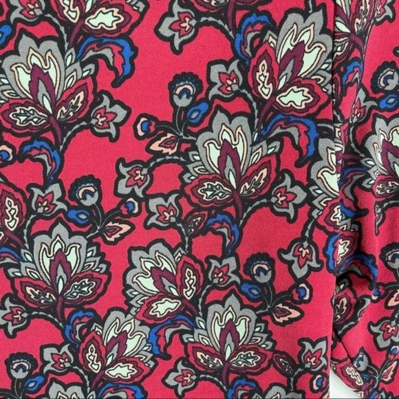 Max Studio Red Floral Shift Dress Size Medium - Picture 3 of 7